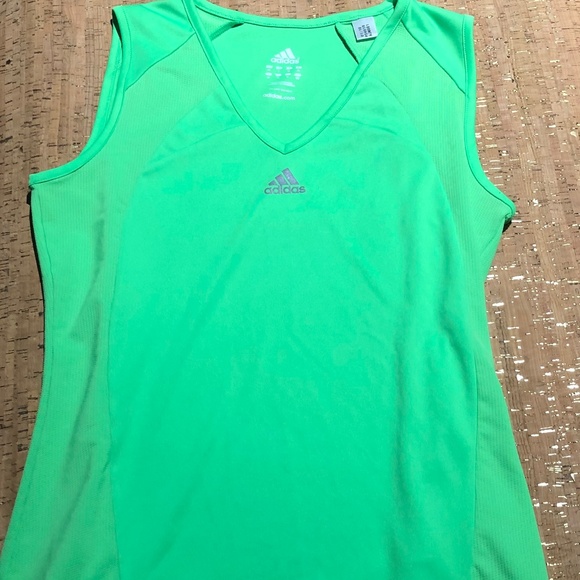 adidas Tops - BRIGHT LIME GREEN ADIDAS WORKOUT TANK SIZE SMALL